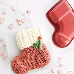 Nordic Ware Nonstick Red Santa Stocking Baking Pan